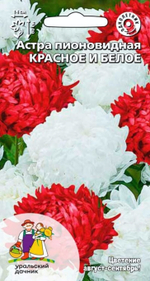 Семена Астра пионовидная Красное и белое (УД) Е/П