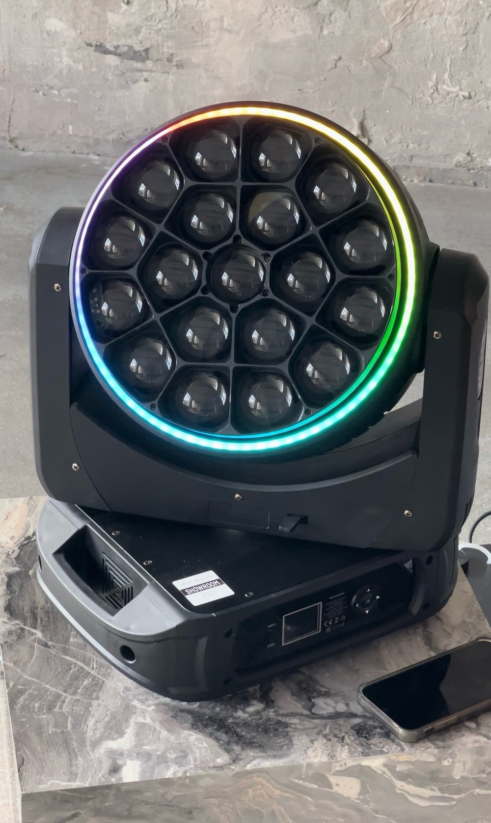 Световой прибор Amixled WASH BEYE 19x40 + LED RING UP