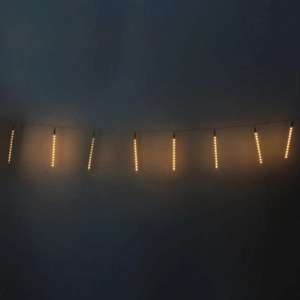 Гирлянда для улицы «Тающая сосулька» 3,0 м*30 см 192 лампы LED, IP-54, Теплый белый (8 трубок)