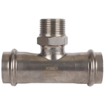 ROMMER Тройник с НР 28x3/4" из нержавеющей стали прессовой