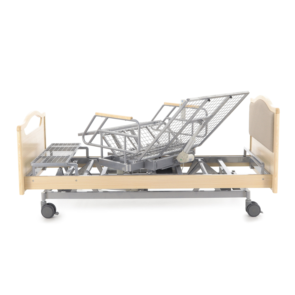 Кровать электрическая Med-Mos DB-2B с поворотным креслом в левую сторону (светлое дерево)