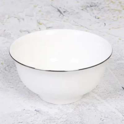 Салатник фарфоровый «White magic Silver» 13*6,5см