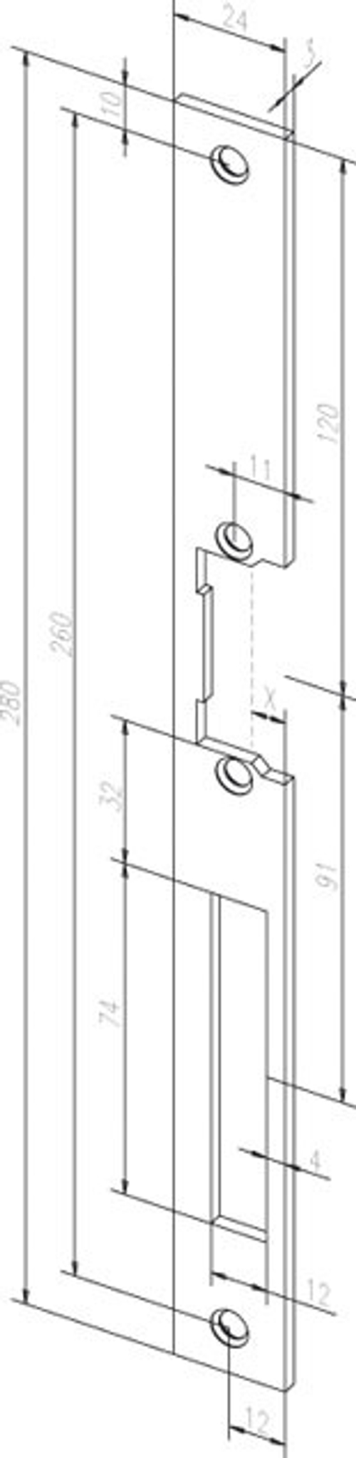 Плоская запорная планка 394