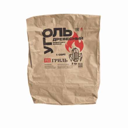Брикет древесно-угольный PROГриль 2 кг 2 сорт