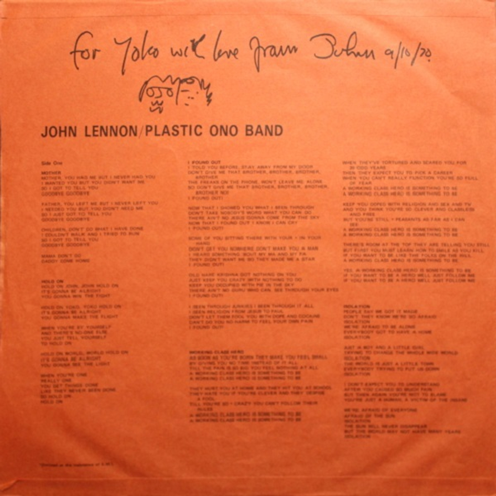 John Lennon & The Plastic Ono Band / John Lennon/Plastic Ono Band (LP)