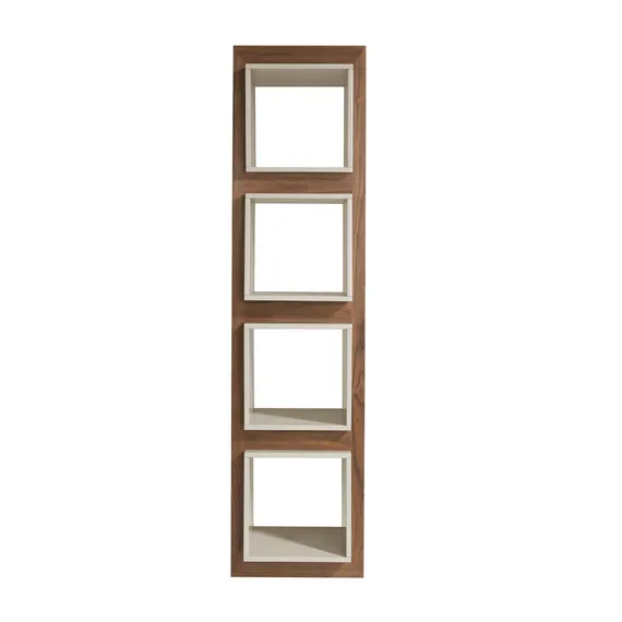 Стеллаж Angel Cerda Equilibrio, шпон ореха, жемчужно-серый