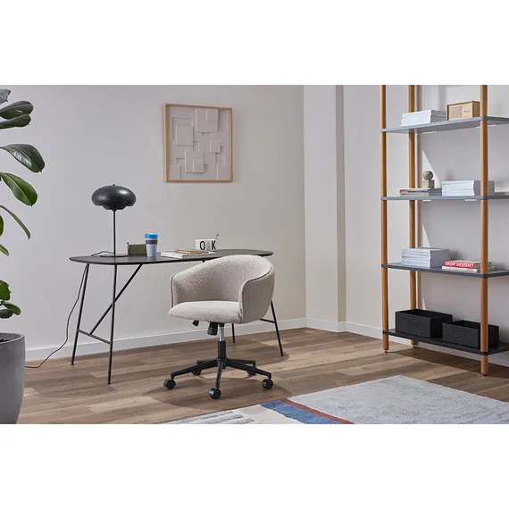 Стул на колесиках Paal, серое букле