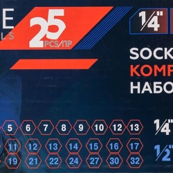 Головки 1/4'', 1/2'', набор 25пр. (6гр.) YATAFORCE YF-50121G