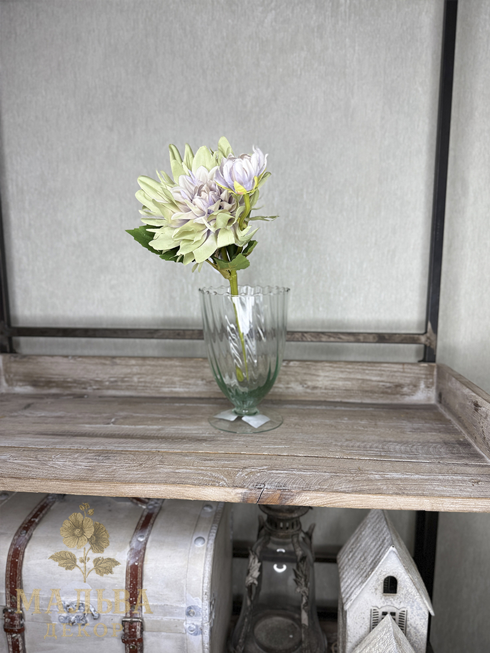 Искусственный цветок Nuvole di Stoffa античный стиль ветка 33см