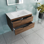 База под раковину Chiara 2D 800 подвесная, 2 выкатных ящика soft-close, С.Oak