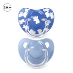 Набор анатомических пустышек Suavinex Wild синий, 18+ мес, 2 шт