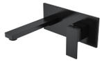Смеситель для умывальника из стены Qubic Matt Black