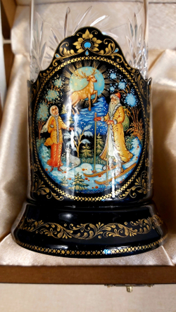 Чайный набор "Серебряное копытце" (Ручная роспись Палех)