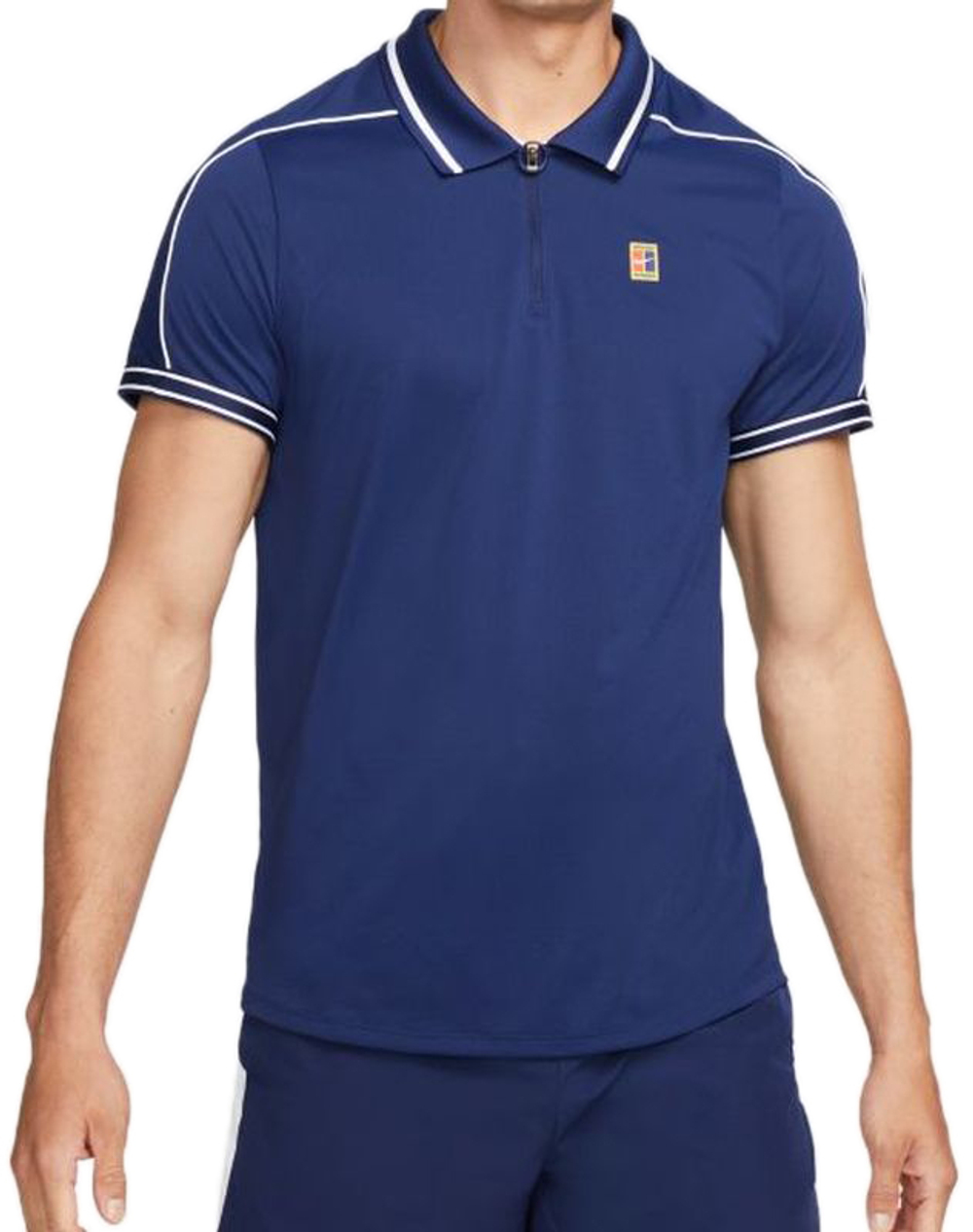 Мужское поло теннисное Nike Court Dri-FIT Adv Slam Polo M - binary blue/binary blue/white