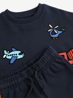 Лонгслив и джоггеры в комплекте для мальчика Next N71-155, Темно-синий