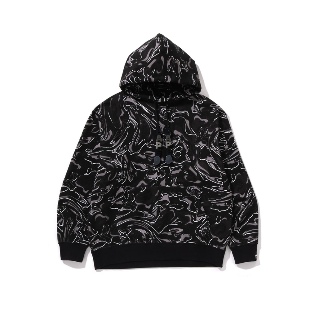 A Bathing Ape A Bathing Ape Bathing Ape Marbling Camo Relaxed Fit Pullover Худи