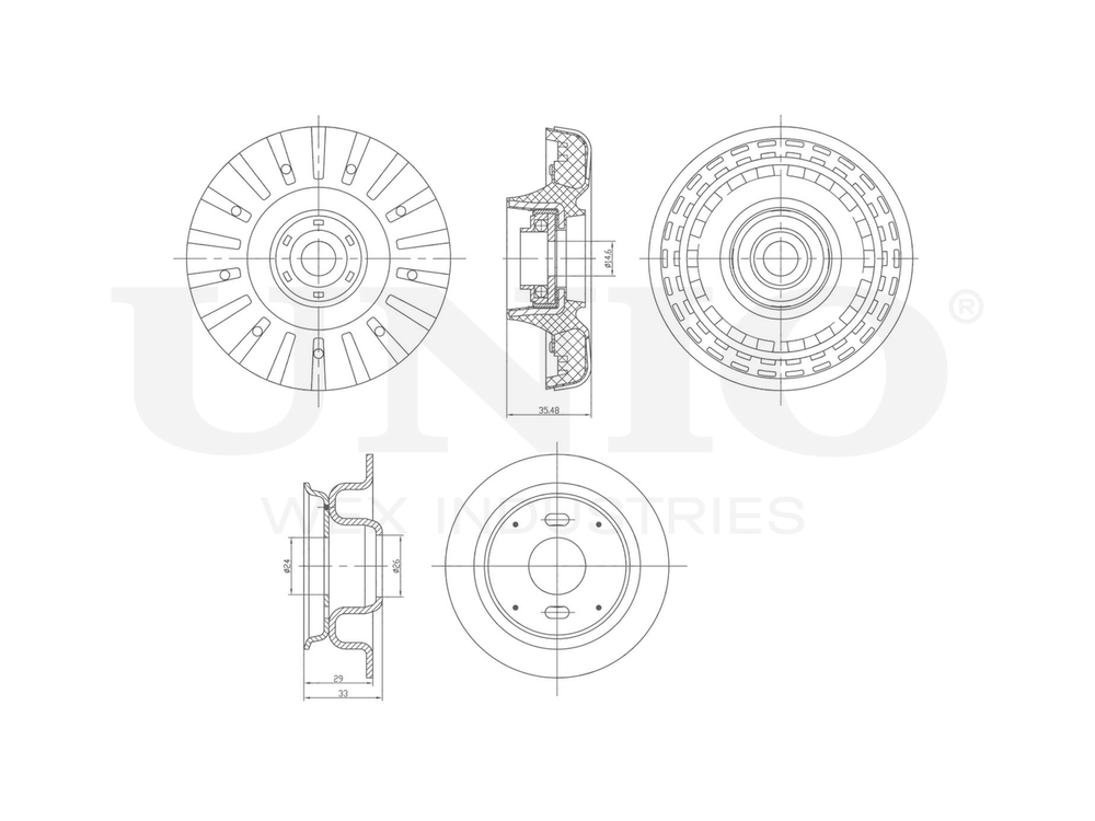 Опора амортизатора передняя UNIO RMP-13140