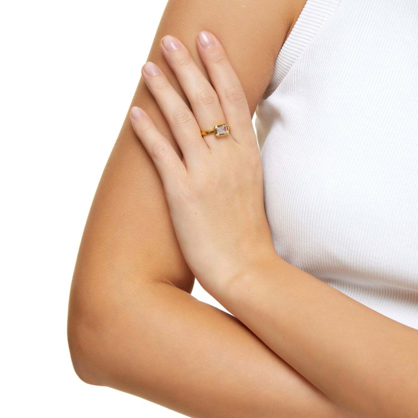 Brigitte Bezel Ring - Gold