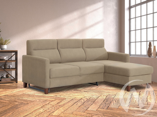 Диван угловой Марсель (ДУ) FROZEN 02 (серо-песочный с мелкими разводами)