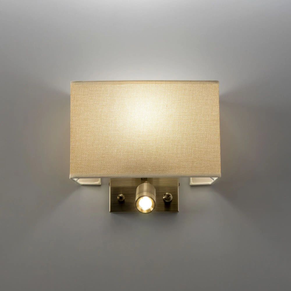 Citilux Декарт CL704303 Бра с бежевым абажуром и диммером