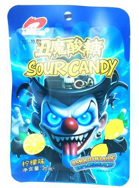 Конфеты Luxing Злой клоун лимон 22г