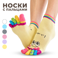 Женские и детские носки с раздельными пальцами «5 пальцев» в японском стиле с аппликациями