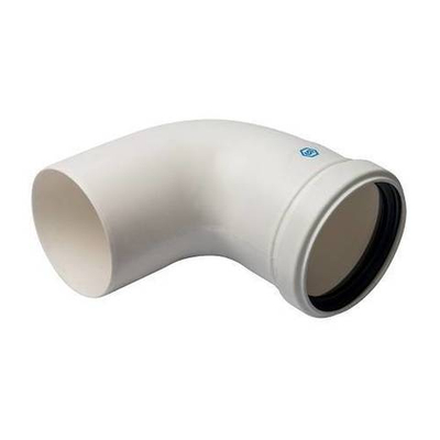 Отвод 87° для раздельного дымохода STOUT D80 мм (для конденсационного котла)