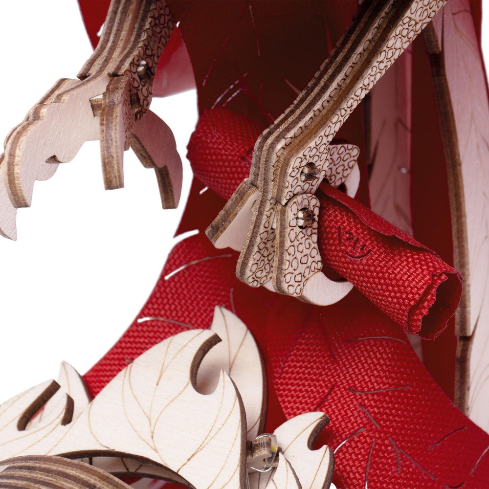 Деревянный конструктор Огненный Феникс со светящимися глазами (Lemmo)