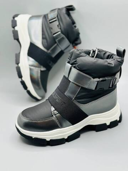 Детские зимние дутики ботинки Buba Total Black