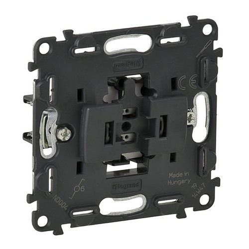 Переключатель одноклавишный безвинтовые зажимы 10а Legrand Life/Allure механизм 752016