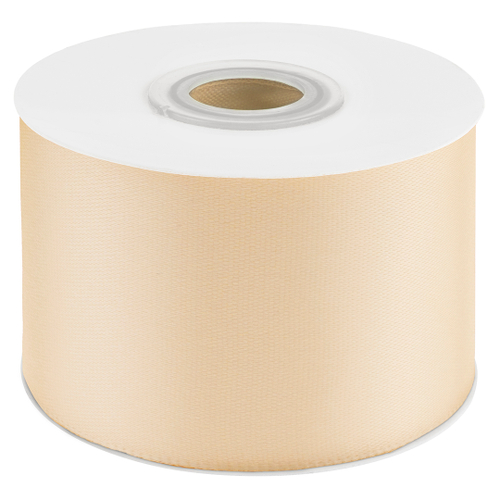 Лента атласная (5 см*22,85 м) Белое золото, 1 шт.