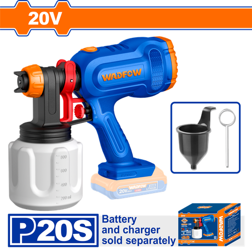 Краскораспылитель аккумуляторный 20В (8) WADFOW WSU3066