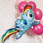 Шар (43''/109 см) Фигура, My Little Pony, Лошадка Радуга