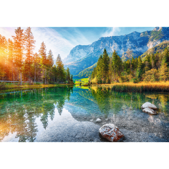 Puzzle "1500 UFT" - At the Foot of Alps, Hintersee Lake, Germany