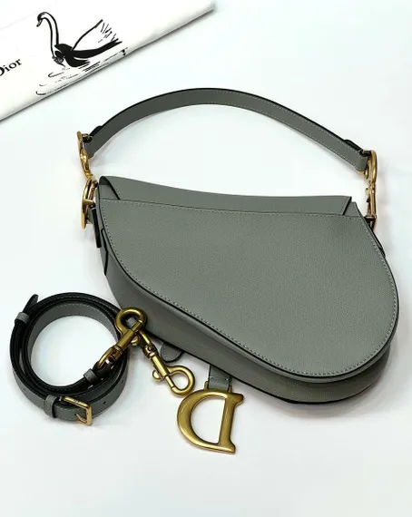 Сумка Dior Saddle светло-серый