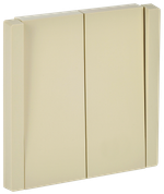 FORTE&PIANO Выключатель 2-клавишный 10А FP405 ваниль IEK