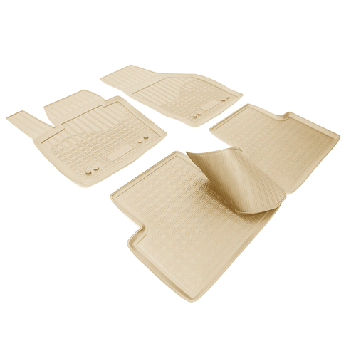 Ковры в салон Norplast/Unidec для Audi Q3 в кузове 8U (2011-)Полиуретан,Бежевый, арт.NPA11-C05-600-B