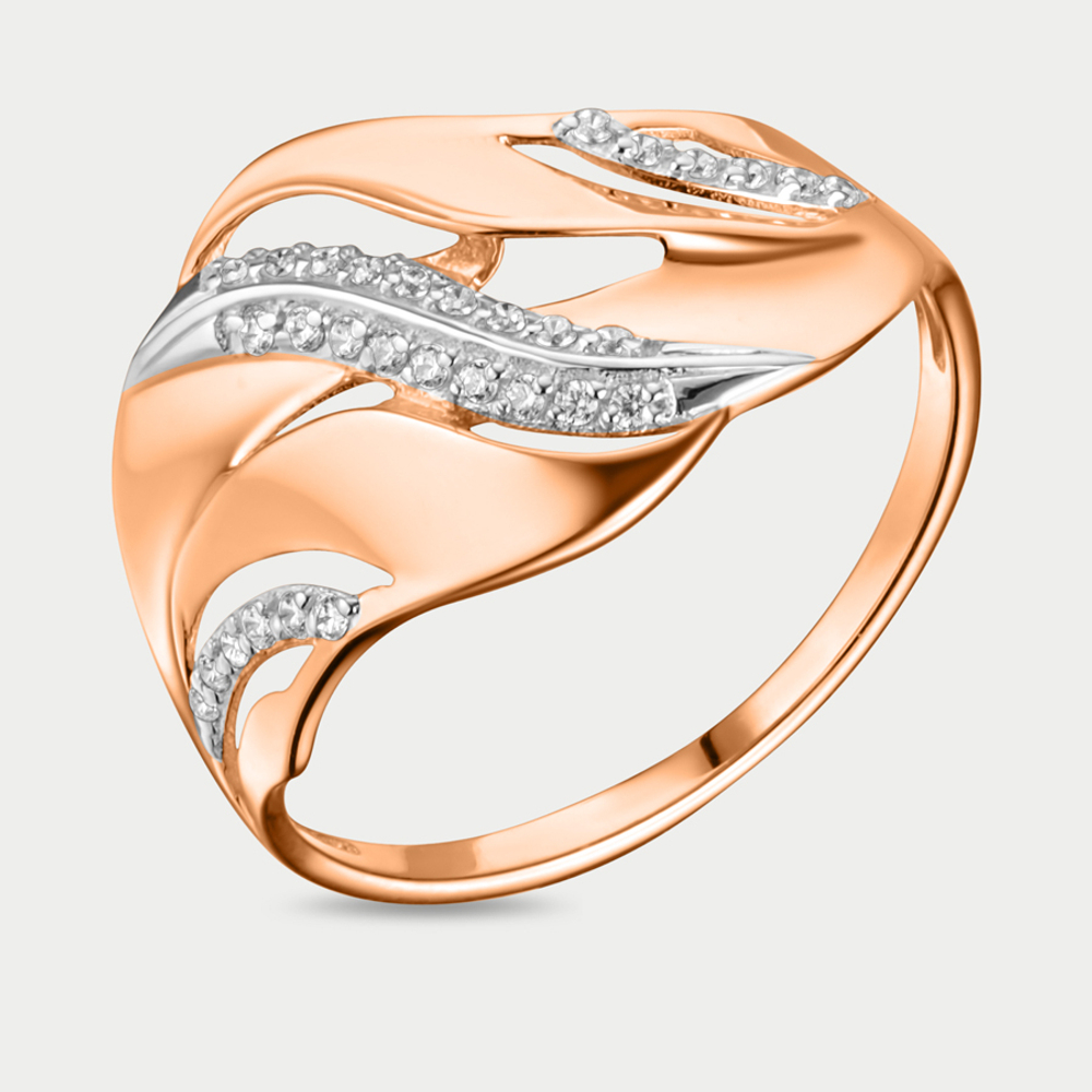Кольцо женское из розового золота 585 пробы с фианитами (арт. 70168000)