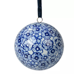 Декор подвесной "Синие цветы" Ø 8x8см