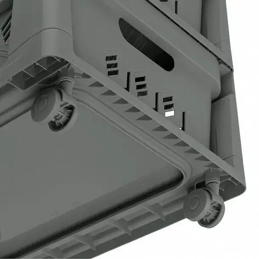 Комод на колесах 4 ящика 30*38,5*69см «DELUXE» серый