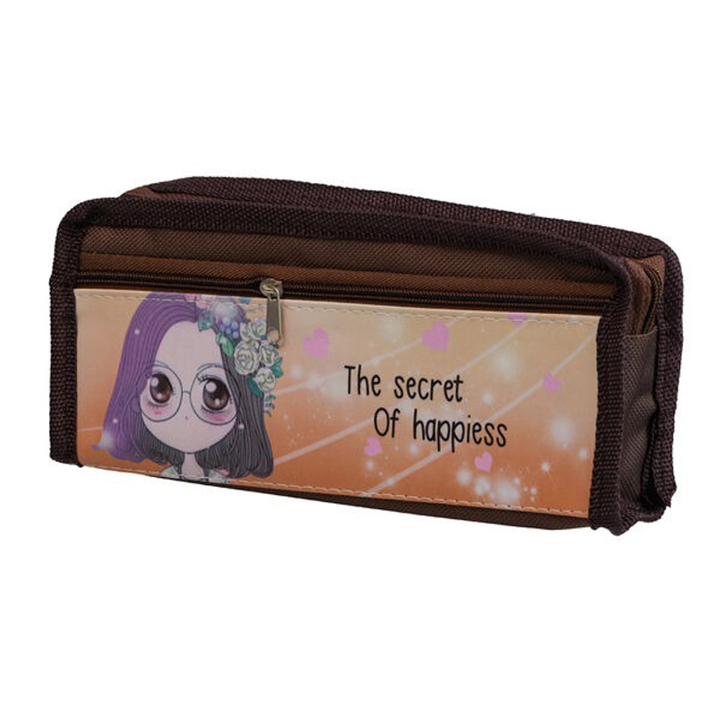 Пенал-косметичка Basir без наполнения, 21*9,5*4 см, серия "Аниме", с боковым карманом, ассорти