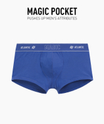 Мужские трусы шорты Atlantic, 1 шт. в уп., хлопок, голубые, MH-1200