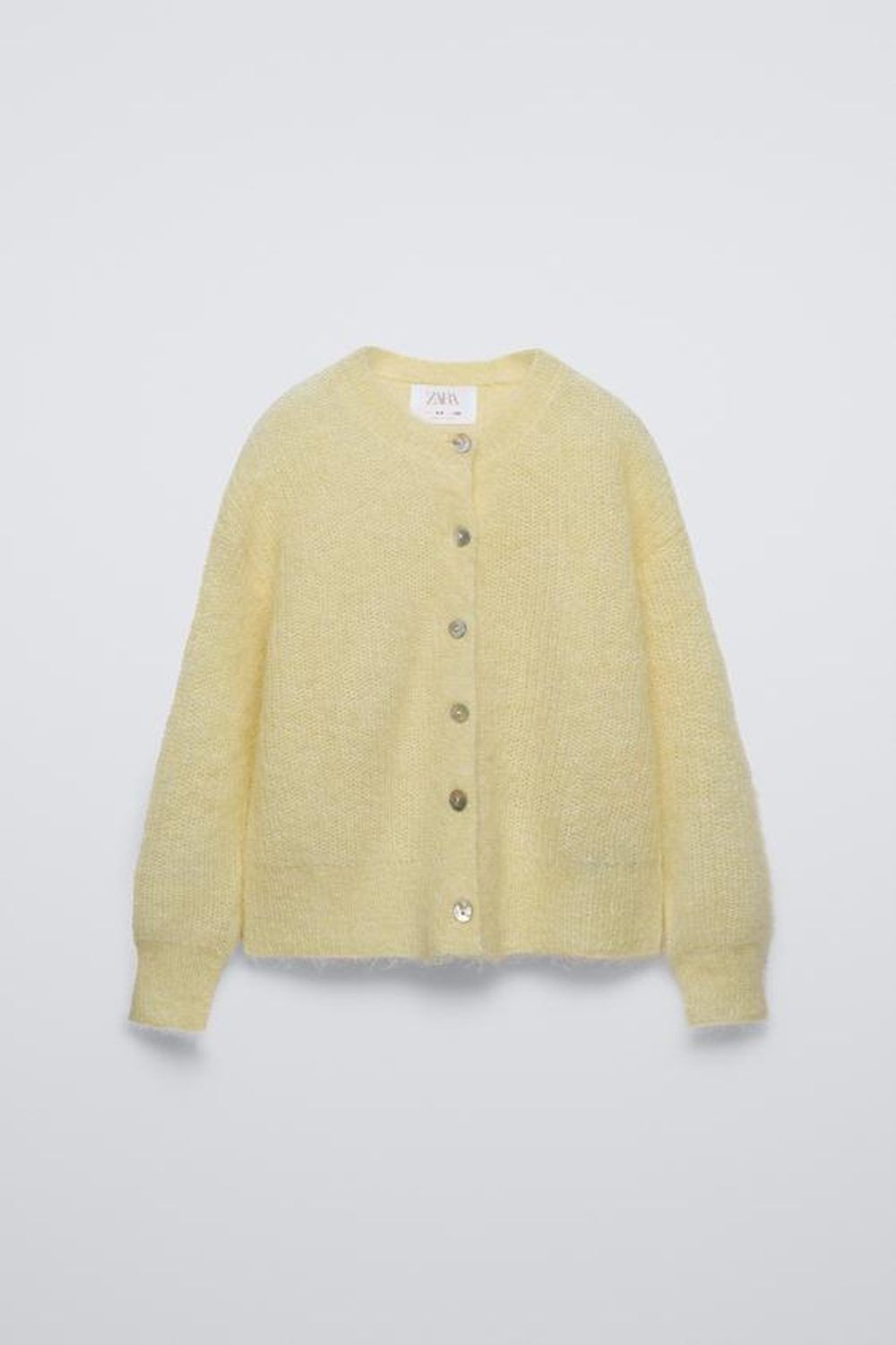ZARA КАРДИГАН ИЗ СМЕСОВОЙ АЛЬПАКИ, ЖЕЛТЫЙ