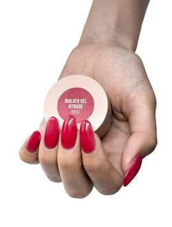 Lovia Cure Builder Gel Vitrage Red - Гель моделирующий Красный, 15 мл2