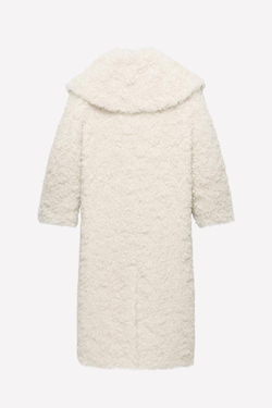 ZARA Х LUDOVIC DE SAINT SERNIN ШУБА ИЗ ИСКУССТВЕННОГО МЕХА, ЭКРЮ