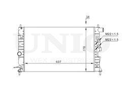 Радиатор охлаждения двигателя UNIO RAD-10086