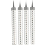 Свеча-фонтан в серебряном цвете, 12 см, 40 сек, 4 шт