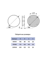 Решетка вентиляционная RVM сетка разъемная на магнитах D140 окраш.сталь Gray ERA