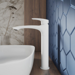 Смеситель для раковины 35к Milardo RORWT01M01 "Rora" литой излив, п/гайку, БЕЛЫЙ матовый