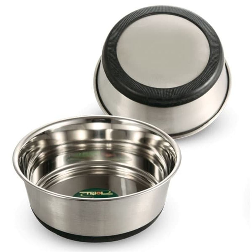 Миска (Triol) 1639 металлическая на резине утяжеленная 0,35л.